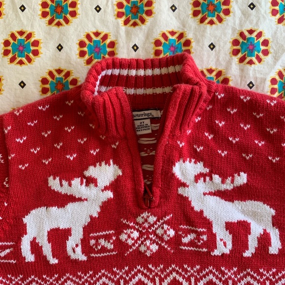 Holiday Christmas Moose Sweater - Picture 3 of 5